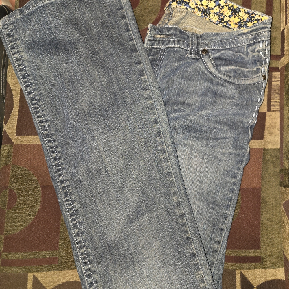 DownEast Women's Straight Leg Blue Jeans